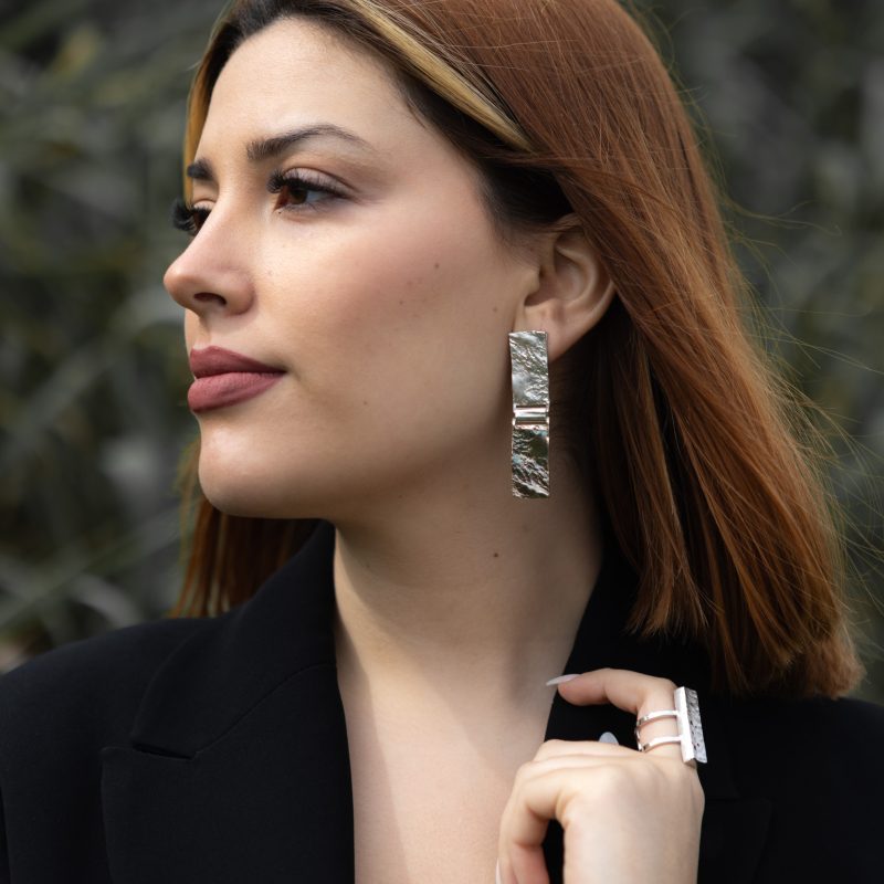 Pendientes Grieta Patinada